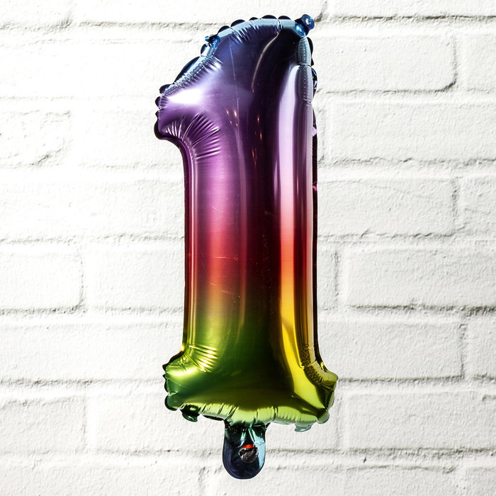 Party Time Ballon Chiffre Arc-en-ciel 35 cm