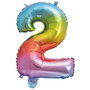 Party Time Ballon Chiffre Arc-en-ciel 35 cm