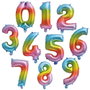 Party Time Ballon Chiffre Arc-en-ciel 35 cm