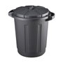 Mondex Poubelle avec couvercle noire 80 L