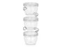 LEKNES Set de 3 bocaux en plastique transparent 250 ml