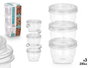 LEKNES Set de 3 bocaux en plastique transparent 250 ml