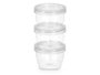 LEKNES Set de 3 bocaux en plastique transparent 250 ml