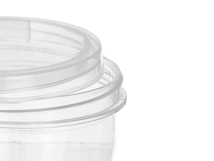 LEKNES Set de 3 bocaux en plastique transparent 250 ml