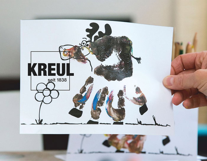 Kreul Kit 6 botes peinture MUCKI et 2 blocs de papier Powerpack Muéstrame el mundo de los colores