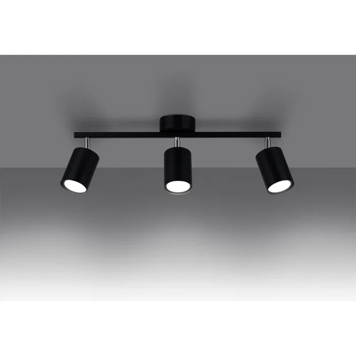 LEMMI Plafonnier LED minimaliste 3 lampes blanc ou noir pour intérieur design, [SOL-SL.1128]