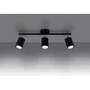 LEMMI Plafonnier LED minimaliste 3 lampes blanc ou noir pour intérieur design, [SOL-SL.1128]