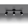LEMMI Plafonnier LED minimaliste 3 lampes blanc ou noir pour intérieur design, [SOL-SL.1128]