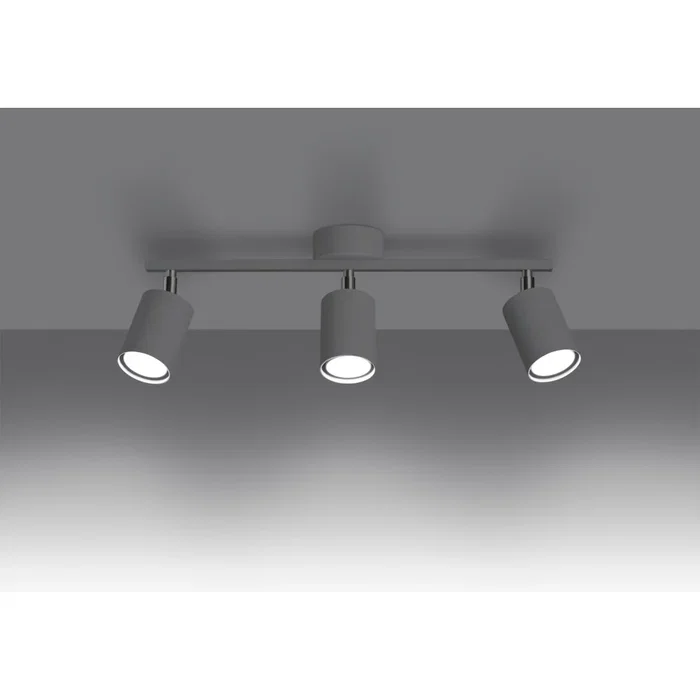 LEMMI Plafonnier LED minimaliste 3 lampes blanc ou noir pour intérieur design, [SOL-SL.1128]
