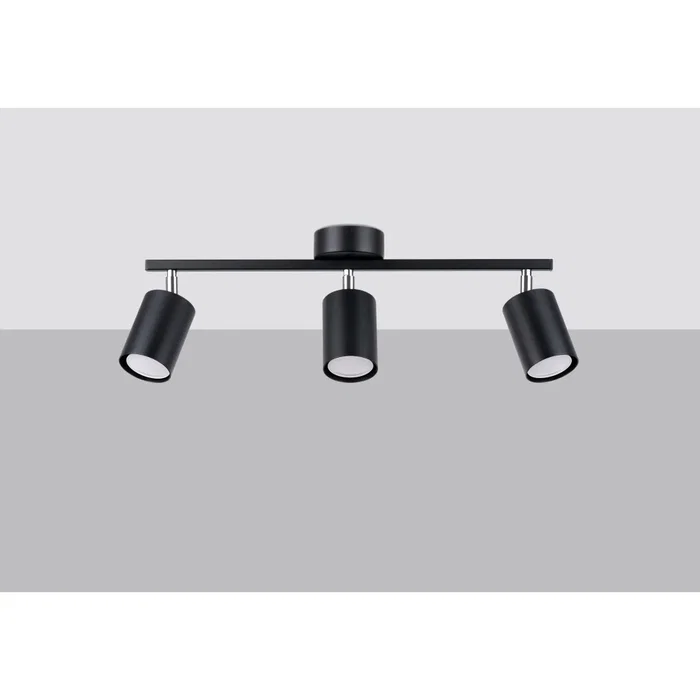 LEMMI Plafonnier LED minimaliste 3 lampes blanc ou noir pour intérieur design, [SOL-SL.1128]
