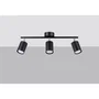 LEMMI Plafonnier LED minimaliste 3 lampes blanc ou noir pour intérieur design, [SOL-SL.1128]