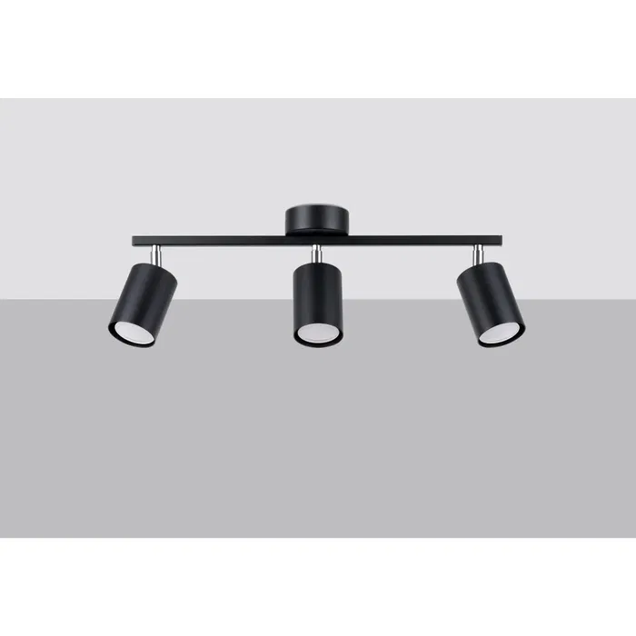 LEMMI Lustre 3 Lumières SOL-SL.1128 LED Design Minimaliste Métal Noir Blanc