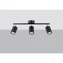 LEMMI Lustre 3 Lumières SOL-SL.1128 LED Design Minimaliste Métal Noir Blanc