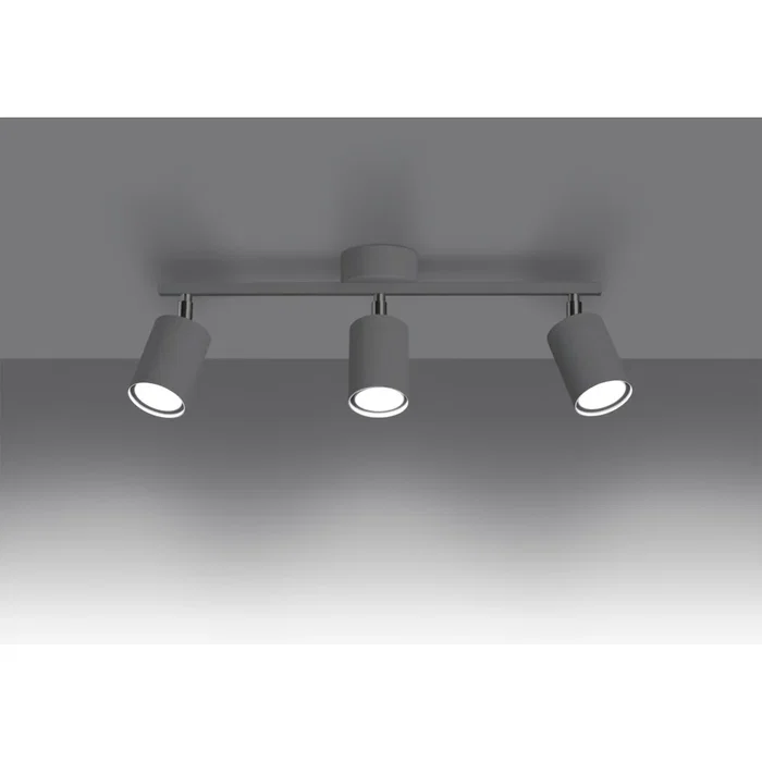 LEMMI Plafonnier LED minimaliste 3 lampes blanc ou noir pour intérieur design, [SOL-SL.1128]