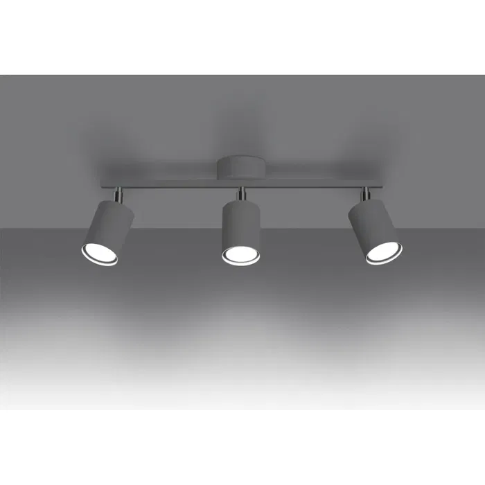 LEMMI Lustre 3 Lumières SOL-SL.1128 LED Design Minimaliste Métal Noir Blanc