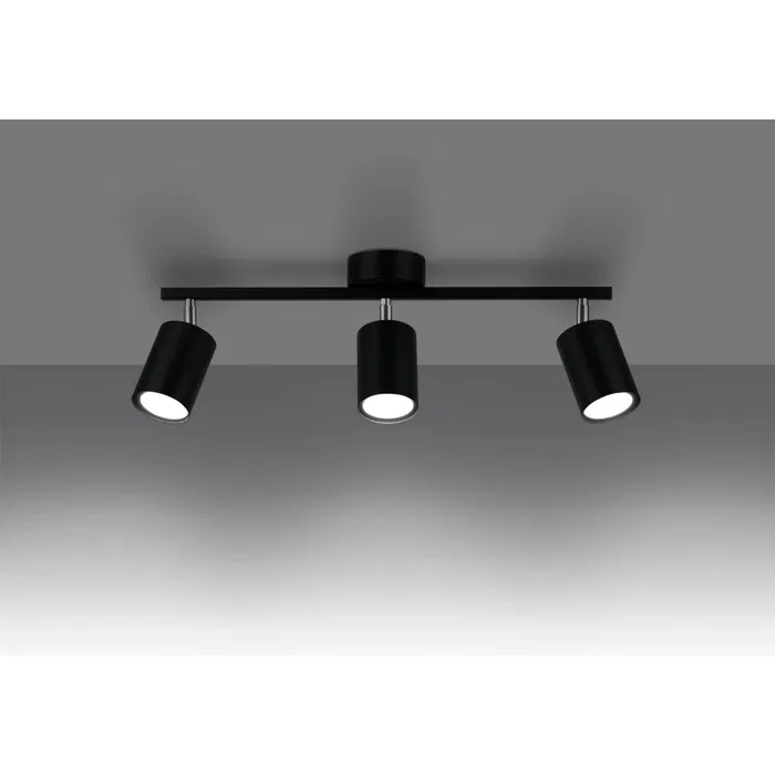 LEMMI Lustre 3 Lumières SOL-SL.1128 LED Design Minimaliste Métal Noir Blanc