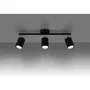 LEMMI Lustre 3 Lumières SOL-SL.1128 LED Design Minimaliste Métal Noir Blanc