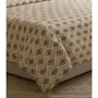 Parure de lit King Size beige en 100% coton renforcé avec housse de couette et 2 taies d'oreiller