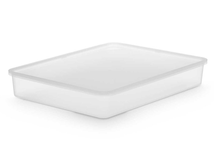 Leknes Boîte de conservation 32 x 24 x 5 cm Plastique Transparente (Set de 12)