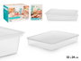 Leknes Boîte de conservation 32 x 24 x 5 cm Plastique Transparente (Set de 12)