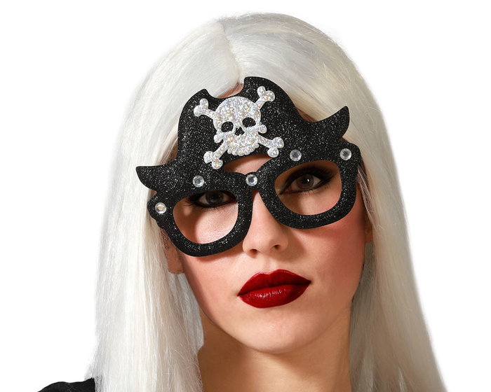 BigBuy Carnival Lunettes Métallisées Pirates avec Crâne BigBuy Carnival Lunettes Métallisées Pirates avec Crâne