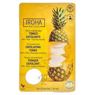 Iroha Exfoliating Toner - 10 tampons pré-imbibés
