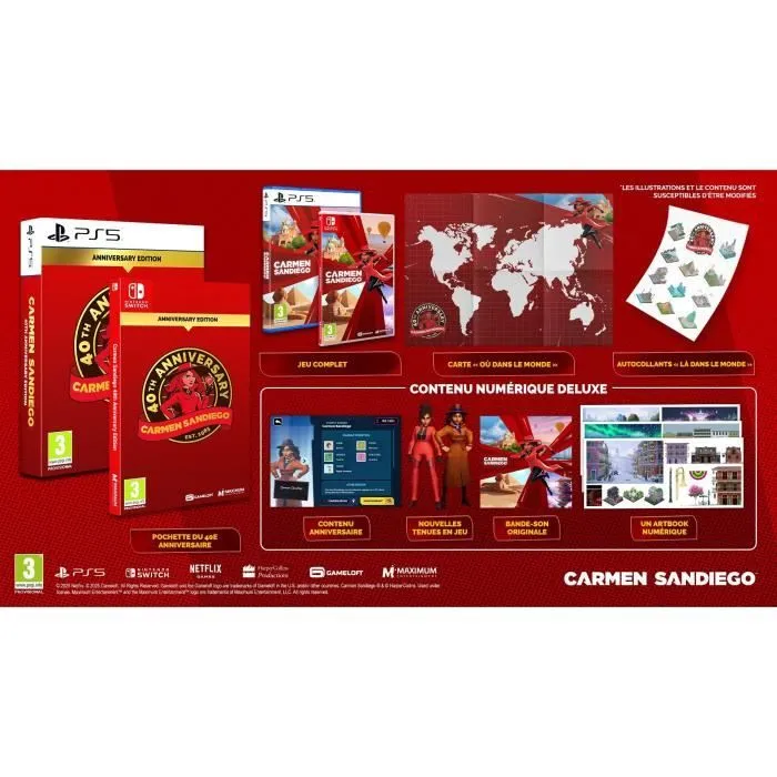 Jeu PS5 Carmen Sandiego 40th Anniversary Edition - Édition Anniversaire des 40 ans pour PlayStation 5 par Just For Games Jeu PS5 Carmen Sandiego 40th Anniversary Edition - Édition Anniversaire des 40 ans pour PlayStation 5 par Just For Games