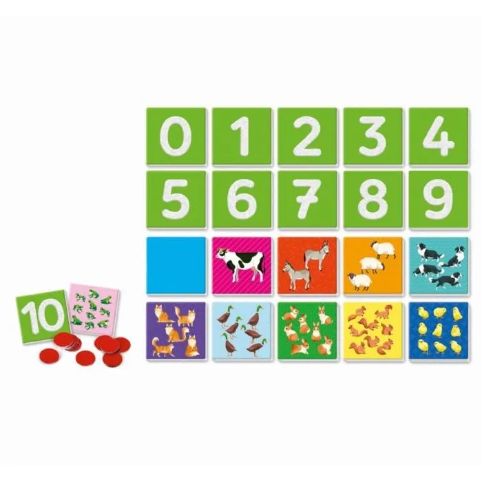 Clementoni - Jeu éducatif Montessori 'Les chiffres tactiles' - Apprentissage des chiffres avec 10 cartes rugueuses - À partir de 3 ans