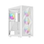 Genesis Boîtier PC Gaming Diaxid 605 Midi Tower Blanche ATX avec 4 Ventilateurs ARGB