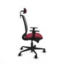 Piqueras Y Crespo Chaise de bureau Alares, mécanisme synchrone, Granat/Noir