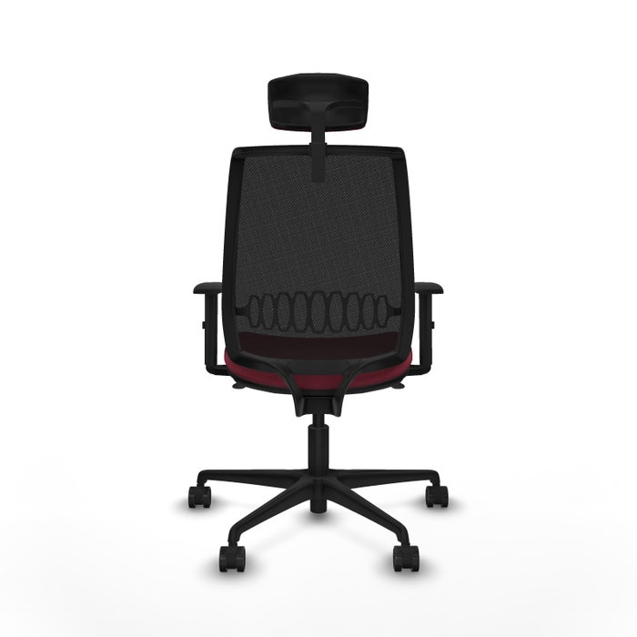 Piqueras Y Crespo Chaise de bureau Alares, mécanisme synchrone, Granat/Noir