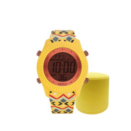 Watxandco RELOJ11_M - Montre Digitale Jaune et Orange