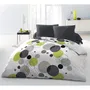 Home Linge Passion Parure de Lit Microfibre BULLES DE REVE Housse de Couette 240 x 260 cm + 2 Taies d'Oreiller 63 x 63 cm - Gris