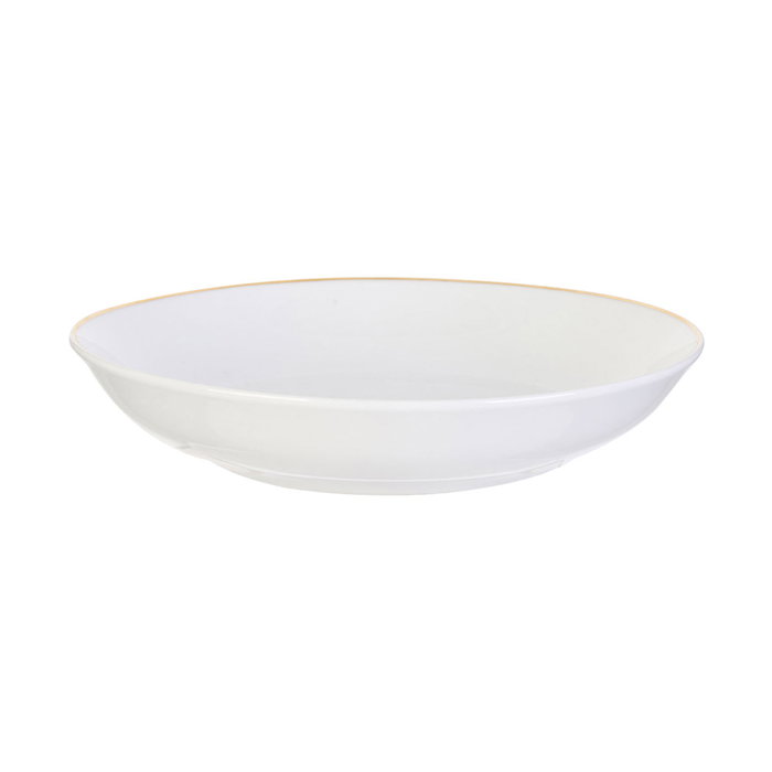Home Deco Factory Plat creux avec rebord doré 21cm Home Deco Factory Plat creux avec rebord doré 21cm