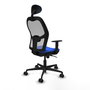 Piqueras y Crespo Chaise de Bureau Jorquera avec Appui-tête, Bleu et Gris