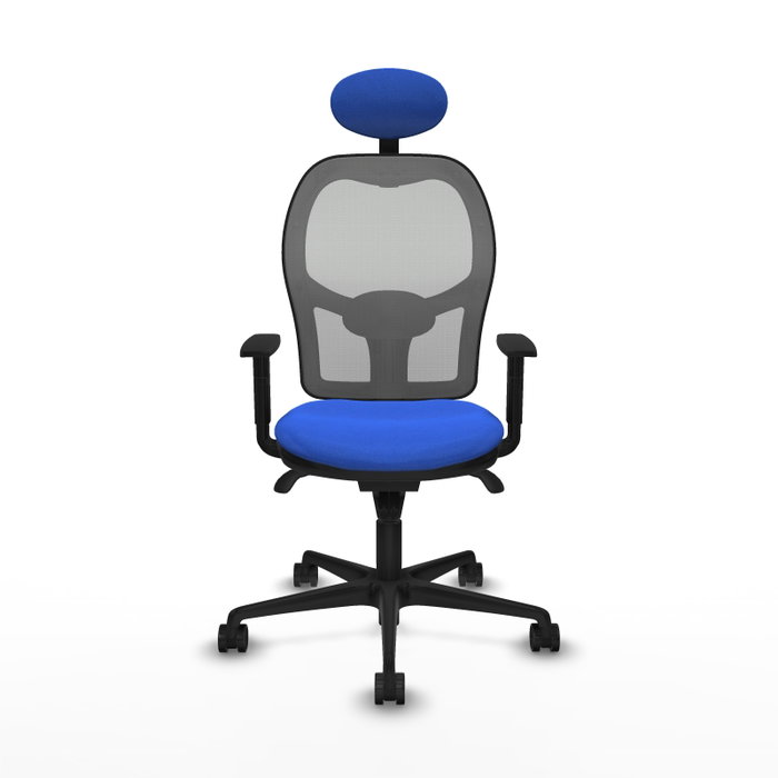 Piqueras y Crespo Chaise de Bureau Jorquera avec Appui-tête, Bleu et Gris