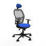 Piqueras y Crespo Chaise de Bureau Jorquera avec Appui-tête, Bleu et Gris