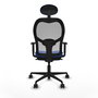 Chaise de Bureau avec Appui-tête Jorquera Piqueras y Crespo 1D036N1 Bleu