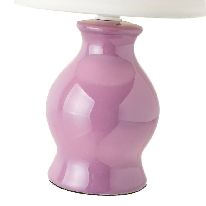 BigBuy Home Lampe de bureau Blanc Violet 40 W BigBuy Home Lampe de bureau Blanc Violet 40 W