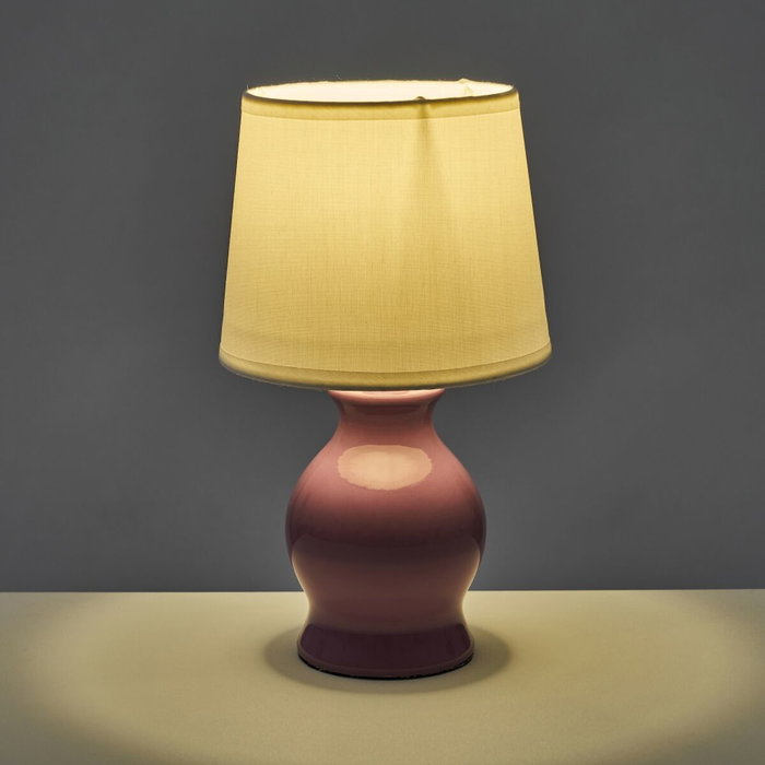 BigBuy Home Lampe de bureau Blanc Violet 40 W BigBuy Home Lampe de bureau Blanc Violet 40 W