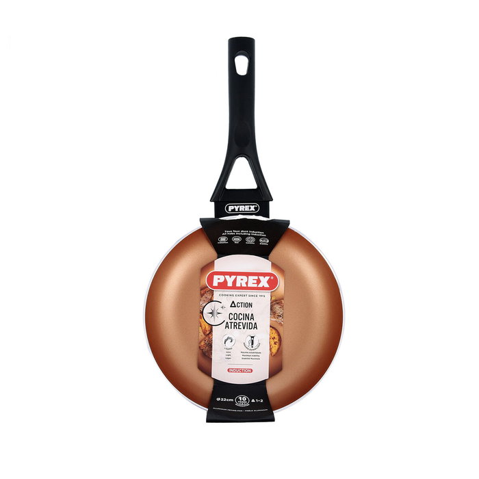 Pyrex Poêle Action 22 cm Aluminium Prensado Antiadhésif Cobre