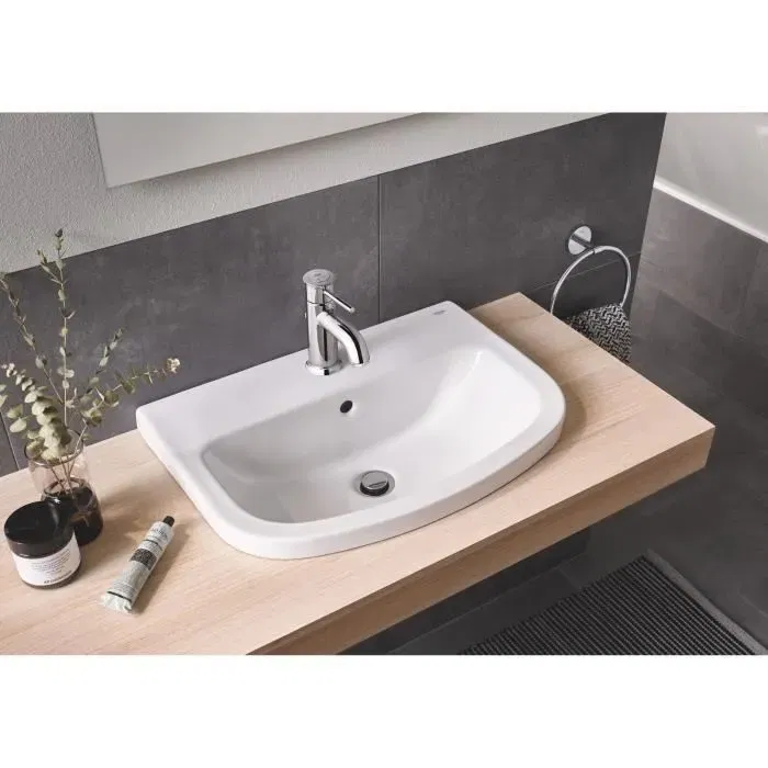 Grohe - Mitigeur de lavabo Start Classic avec tirette de vidage et mousseur économiseur d'eau - Finition StarLight chrome - Cartouche céramique 28 mm - Garantie 5 ans
