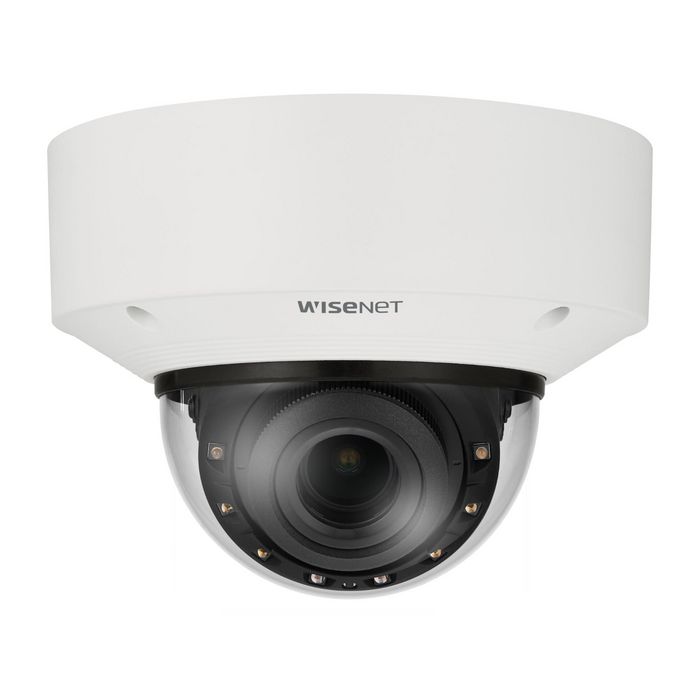 Caméra dôme extérieure antivandal Hanwha Wisenet X 4MP, objectif vari-focal motorisé 2.8-10.0mm, H.265/H.264, 60ips, WDR 120dB, IA, IR 40m, IP66/67, IK10, NEMA 4X, PoE/12VDC, Blanc Caméra dôme extérieure antivandal Hanwha Wisenet X 4MP, objectif vari-focal motorisé 2.8-10.0mm, H.265/H.264, 60ips, WDR 120dB, IA, IR 40m, IP66/67, IK10, NEMA 4X, PoE/12VDC, Blanc