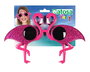 Lunettes de soleil décoratives pour femmes Flamenco, motif flamant rose vif, accessoire de fête hawaïenne ou tropicale - Unisexe adulte