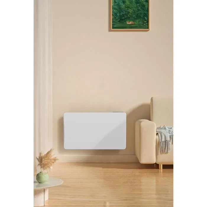 Warm Tech - Radiateur électrique à inertie céramique 1500W, programmable, chauffage pour pièce jusqu'à 60 m³, design moderne, blanc 230V