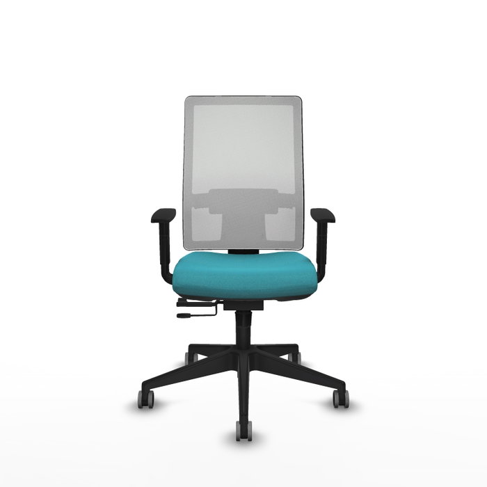 Piqueras y Crespo Chaise de Bureau Horna Turquoise et Blanc