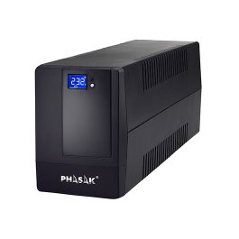Phasak SAI UPS 1000 VA Line Interactive AVR 4 Prises Schuko LCD PH 9410
