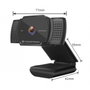 Conceptronic Amdis02B Webcam 2K 5Mp USB avec micro intégré et couverture de confidentialité Noir