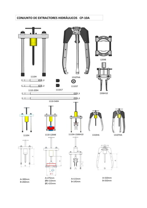 Kit Complet Forza 12 Tonnes Auto-Centrant
