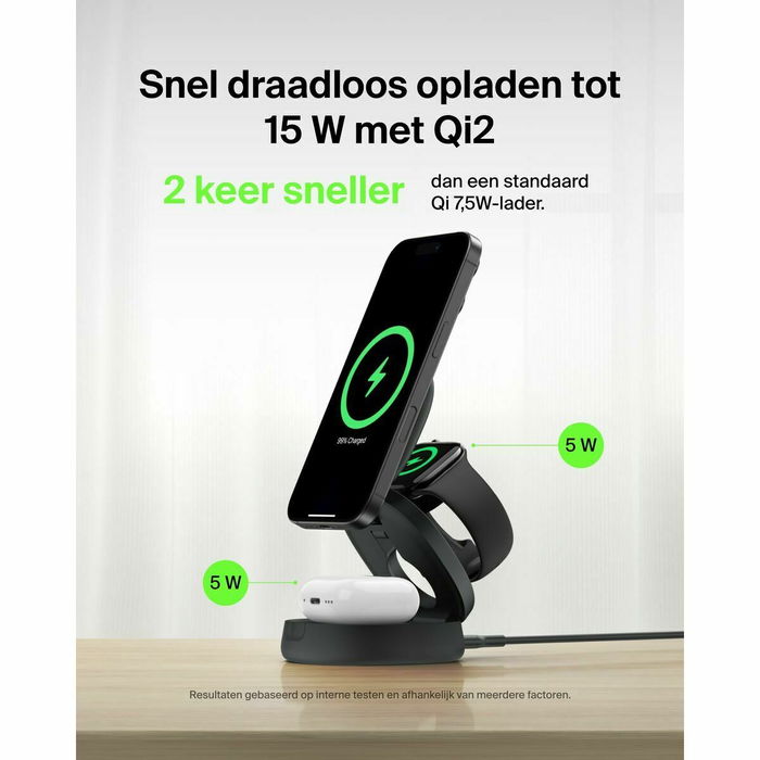 Chargeur sans fil Belkin WIZ034KQBK Noir Chargeur sans fil Belkin WIZ034KQBK Noir